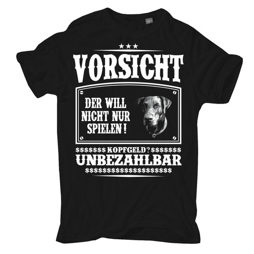 Herren shirt dobermann - t-shirt,