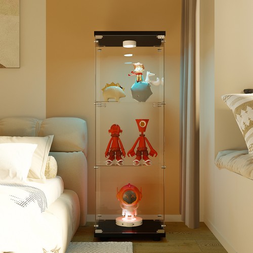Hartglas vitrine led - hartglas,
