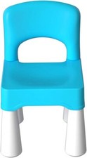 Burgkidz Kunststoff Kinderstuhl bis 100 kg Belastbar, Kinder Stuhl Blau, Zimmer