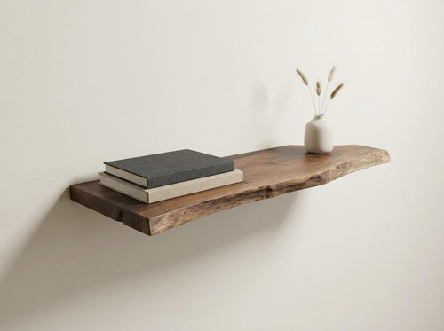 Live edge walnut floating - live,