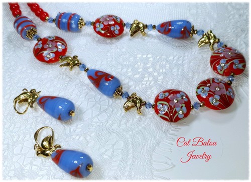 Kette und ohrringe romantik - kette,