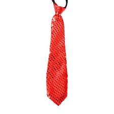 Pailletten Krawatte Rot