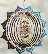 Windspiel Mandala NEU  tolle Dreheffekte aus Metall