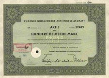 PHOENIX Gummi 1952 Hamburg Harburg Wien Firestone Flutstempel 1962 100 DM