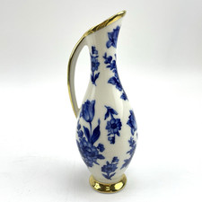 VTG Porzellan Vase Blau Weiß