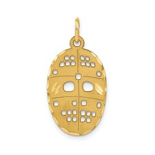 10k Gelbgold Hockey Maske