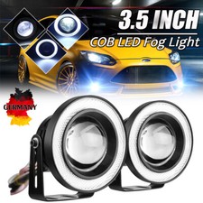 Paar 3.5'' Auto Rund COB Weiß