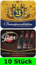 10 Stück Bierdeckel Bergquell Löbau Lausitzer Porter Schwarzes Bar Theke Party 