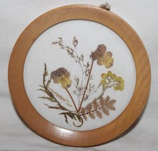 DDR / Ostalgie - kleines rundes Bild / Wandbild - Trockenblumen