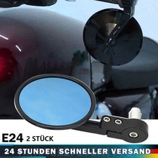 Motorrad Zubehör 7/8 "Runde Bar End Rückspiegel Moto Seite Spiegel Blau Glas E24