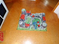 Große Ritterburg mit Zugbrücke Hausser Elastolin 82x58 cm