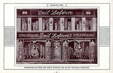 Emil Lefèvre Berlin Teppich- Specialhaus Histor. Künstler- Reklame 1910