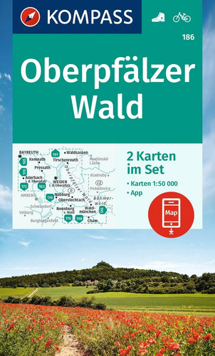 Kompass wanderkarten set 186 - kompass, wanderkarten-set