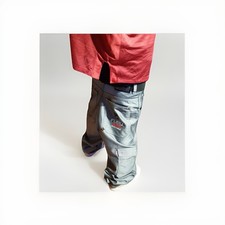 FUBU Glanz Baggy *SILBER-STAHLBLAU* W36 TOP