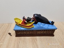 Jonah and the Whale - mechanische SPARDOSE /Gusseisen / 1960er / Hebel gebrochen
