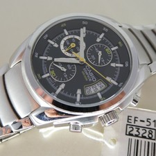 Vintage Casio Edifice Herren Quartz Chronograph EF-512D-1AVEF - ungetragen