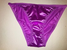 Satinslip Slip hochglänzend Gr.XL violett glänzend Satin Slip neu