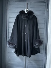 Schurwolle-Kaschmir Poncho