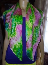 Handgemachtes Batik-Seidentuch