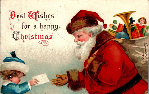 Weihnachten merry christmas - ak,