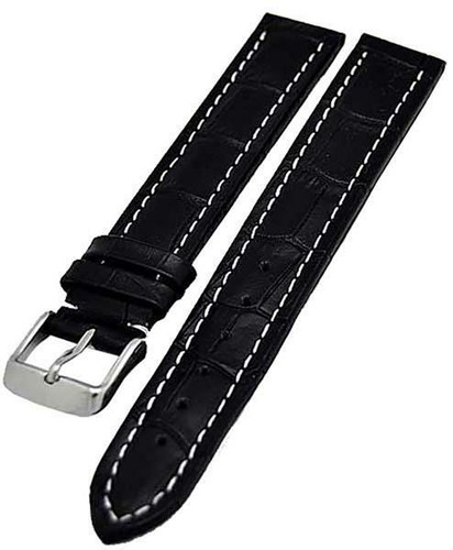 Uhrenarmband kalbleder schwarz - kalbleder,