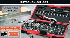 Feinmechaniker Ratschen Bit Set 81-tlg. Bits S2 25 mm Kreuz, Schlitz, B-Ware