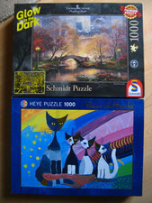 2 x Puzzle 1000 Teile, Heye, Schmidt, Vollständig, Konvolut,  Kinkade