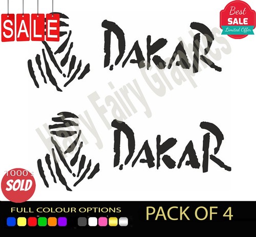 Dakar vinyl aufkleber - 4x,
