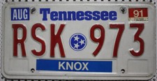 Tennessee Nummernschild USA