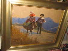 REUTER Wilhelm, *1859 Verliebtes Paar mit Esel