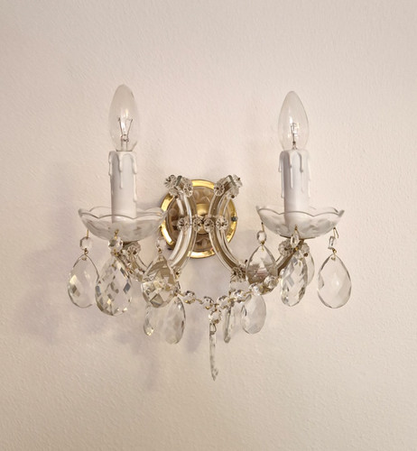 Kristall wandlampe 60er jahre - 60er,