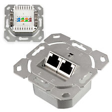 Cat.6a Datendose Netzwerk Dose Internet Daten Kombi Ethernet RJ45 LAN Unterputz