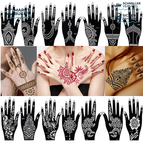 Henna hand tattoo - henna, schablonen