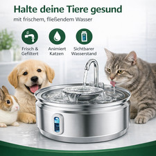 Edelstahl Katzenbrunnen 3,2L