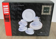 Kaffeeservice ARTE VIVA Design 18tlg Porzellan mehr-farbig, Made In Italy, OVP