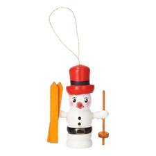 Mini - Schneemann mit Skiern