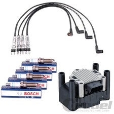 ZÜNDSPULE ZÜNDKERZEN ZÜNDKABELSATZ für VW LUPO POLO SEAT AROSA 1.0 37kW 1.4 44kW