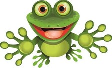 Aufkleber Frosch Kröte Motiv