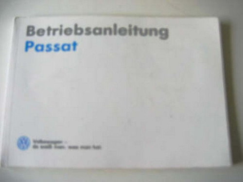 Betriebsanleitung passat - betriebsanleitung, vw