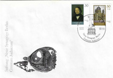 DDR FDC von 1990 Mi.Nr. 3358 - 3359 Wiederaufbau der Neuen Synagoge Berlin