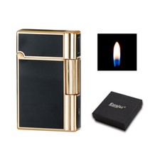 Luxus Feuerzeug | Eurojet "Gender" | Reibrad | Schwarz Braun Gold Silber