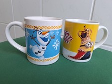 Minions Bob Tasse + Frozen Olaf Tasse Porzellan Steingut top Zustand