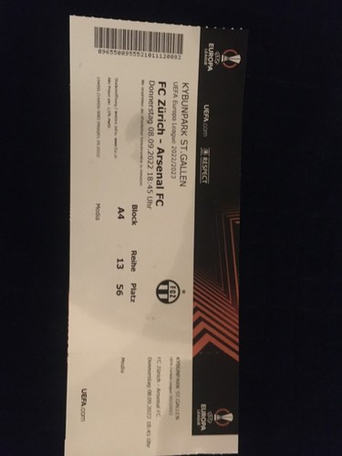 Ticket uefa europa - uefa, fc