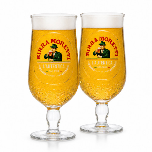 Birra moretti design glas - 2x,