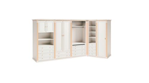 Stilvoller weißer eckschrank - weißer,
