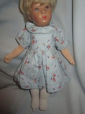 sehr altes Baumwollkleid paßt meiner Kruse Puppe 38 cm mit schönen Details