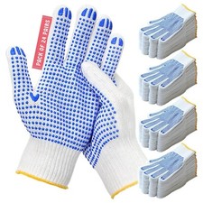 PVC gepunktete Arbeitshandschuhe weiß gepunktet Handschuhe Griphandschuhe Baumwolle Grip Gloves