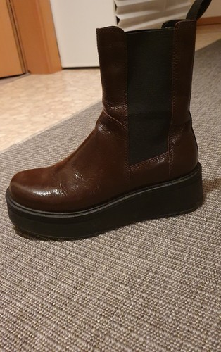 Vagabond boots lackleder braun - vagabond,