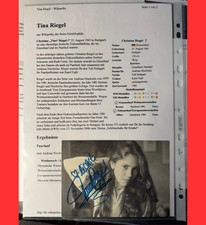 Tina riegel original signierte - riegel,