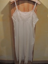 vintage, Unterkleid, Unterrock, Negligé, Perlon, weiß